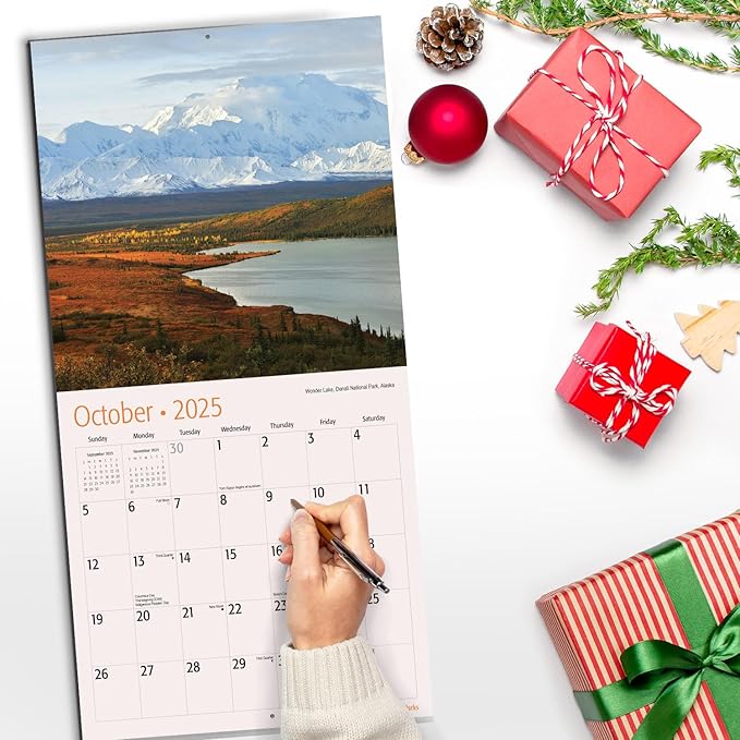RED EMBER Untamed & Beautiful National Parks 2025 Wall Calendar 12 Month | 12" x 24" Open | Thick & Sturdy Paper | Giftable | Calendar 2025