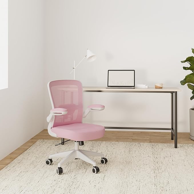 FelixKing Ergonomic Office Chair, Adjustable Height, Lumbar Support, Breathable Mesh Fabric, Durable and Reliable, Pink