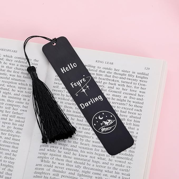 Funny Bookmarks for Women Men Novel Merchandise Bookmark for Fans Book Lovers Hello Fe Darling Reader Birthday Christmas Inspirational Gifts for Female Friends Bookaholic Gifts Bookmark Gifts