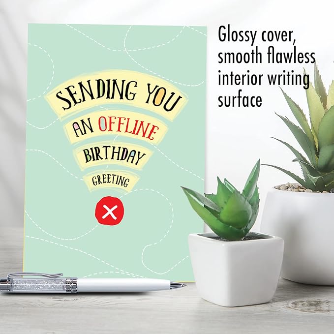 NobleWorks Humorous Birthday Greeting Card with 5 x 7 Inch Envelope (1 Card) BdayOffline Greeting C8224BDG