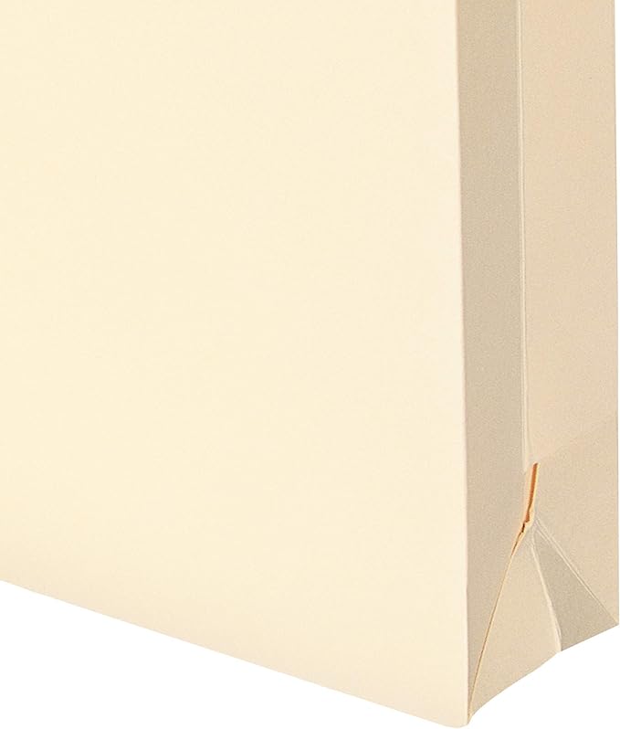 Smead File Jacket, Reinforced Straight-Cut Tab, 2" Expansion, Letter Size, Manila, 100 per Box (75565)