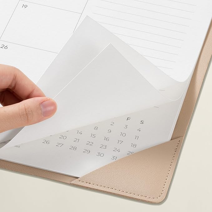 Desk Calendar 2025-2026 with Desktop Mat, Cabbrix Large Desk Pad Calendar 22 x 17 Inch Cover 18 Months Runs From January 2025 to June 2026, Floral Design Calendar 2025 for Home School and Office (Floral)