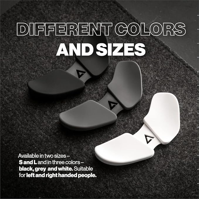 DELTAHUB Carpio 2.0 - Left-Handed Truly Ergonomic Wrist Rest for Mouse, Carpal Tunnel Support, Pain Relief, Anti-Fatigue, Easy Glide, Sleek, Office Computer, Laptop, Gaming - Large, Grey