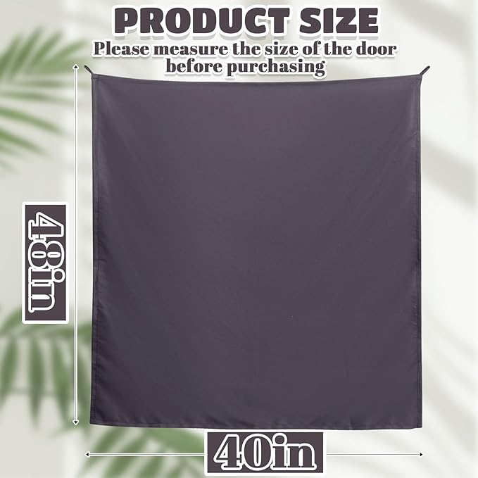 Pinkunn 40 x 48 Inch Office Cubicle Curtain with Stainless Steel Self Adhesive Hook Portable Privacy Door Partition Room Dividers Room Divider Office Divider for Office Cubicle(Gray Brown)