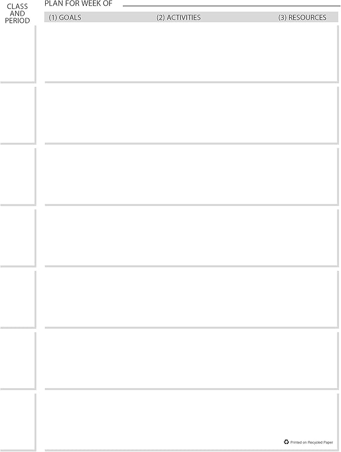 House of Doolittle HOD51607 Combination Lesson Planner & Class Record Book, Acid Free Paper/Leatherette, Blue