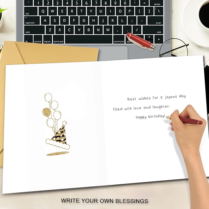 40th Birthday Card, 40th Birthday Gifts Women Men, 40th Birthday Decorations for Him Her, Back in 1985 Birthday Card, Black Gold