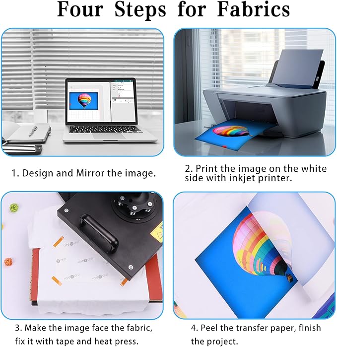 HTVRONT Sublimation Paper 8.5 x 11 inches - 150 Sheets Sublimation Paper Compatible with Inkjet Printer 120gsm