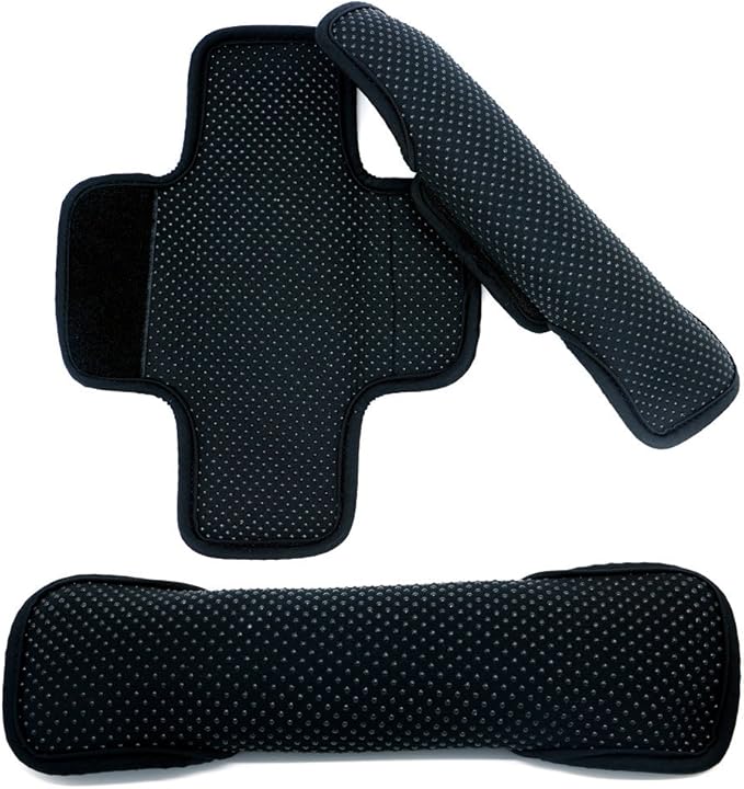 2 Pack Comfort Shoulder Strap Pads for Laptop Messenger Backpack Rucksack Travel Bag Replacement Shoulder Bags (BLACK-2)