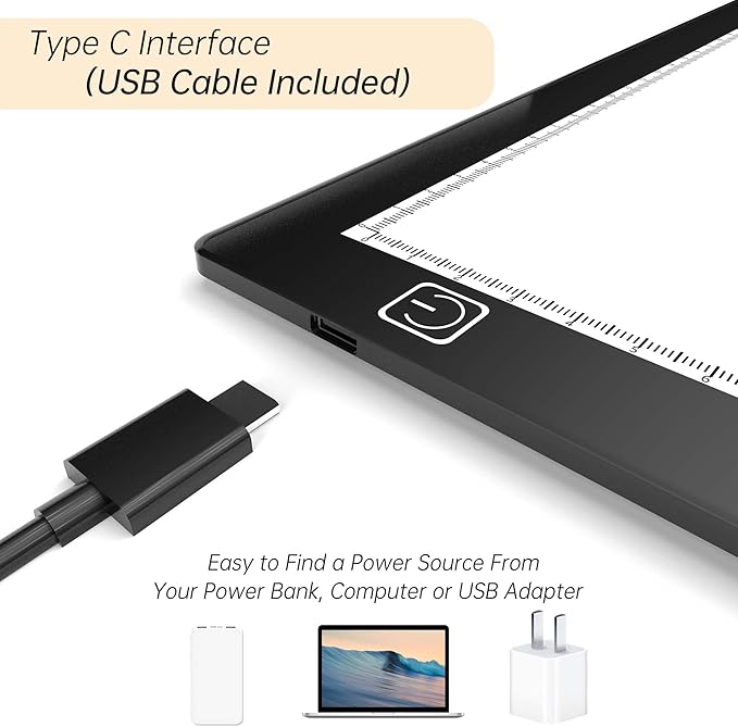 Slide Viewer Light Box 5600K 12”x8” Ultra-Thin Adjustable Brightness Backlight for Slides and Film Negative Scanning