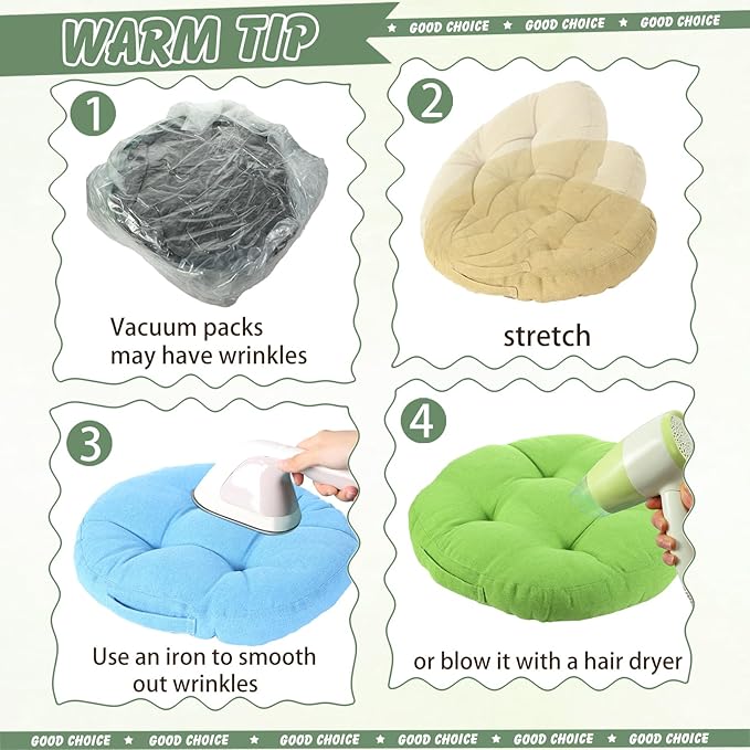 Gerrii 8 Pieces Floor Cushions for Kids Classroom Flexible Floor Seating Cushions Floor Pillows for Home School Kindergarten Daycare Nursery(Dark Color,Round)