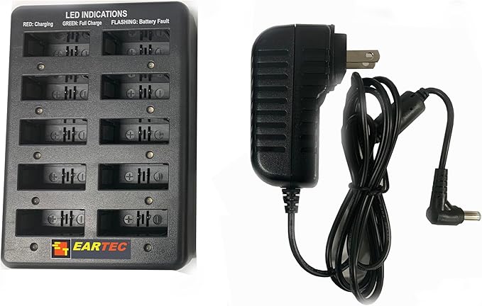 EARTEC UL3D Ultralite-HD 3-Person Full Duplex Wireless Intercom Headset Communication System, Dual Ear Headsets, Up to 1000ft Range, U.S. Company