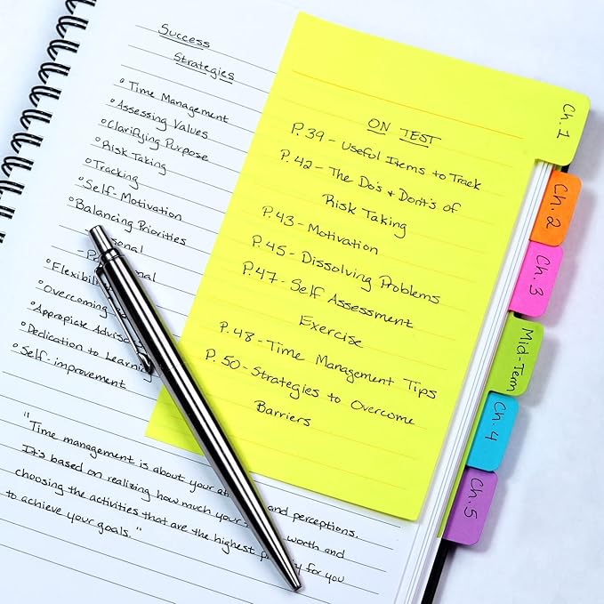 Sticky Notes Set, Sticky Notes Tabs, 710 Pack, Divider Sticky Notes, School Supplies, Office Supplies, Planner Sticky Notes, Sticky Note Dividers Tabs, Book Notes, Back to School Supplies (410pcs)