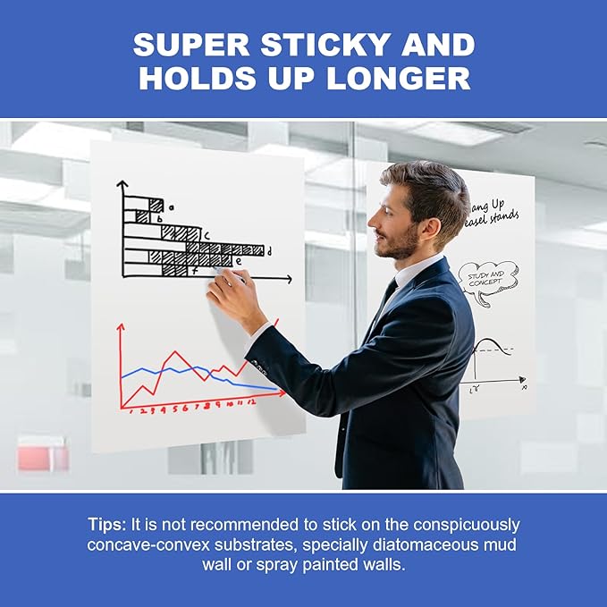 Comix Mini Size Sticky Easel Pad, 15 x 18 Inches Flip Chart Paper for Teachers, Anchor Chart Paper for Office, 30 Sheets/Pad, 12 Pads/Pack