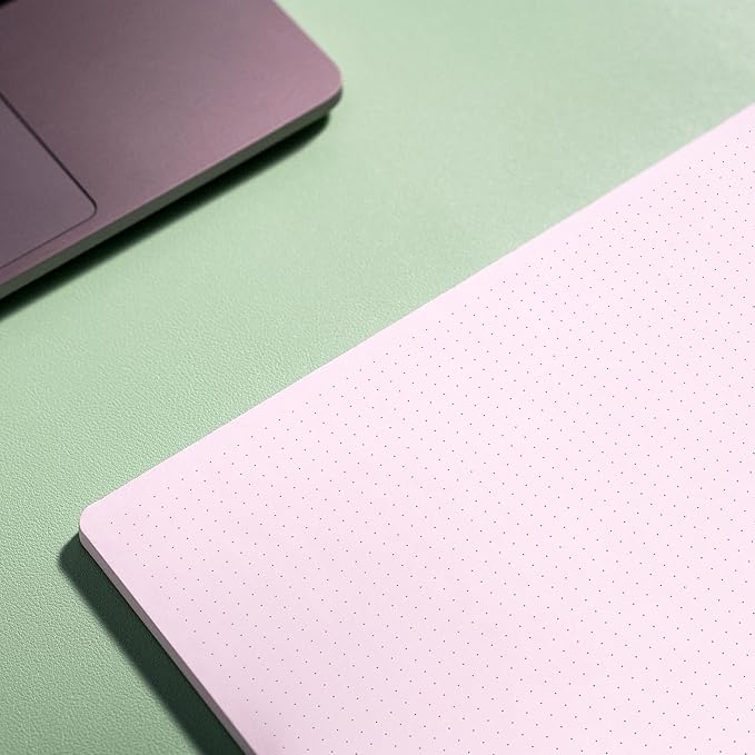 Notsu Dot Grid Notepads 8.5 x 11 inch, 2 Pack | Minimalist Dotted Memo Mouse Pads with Premium Thick Paper, Letter Size
