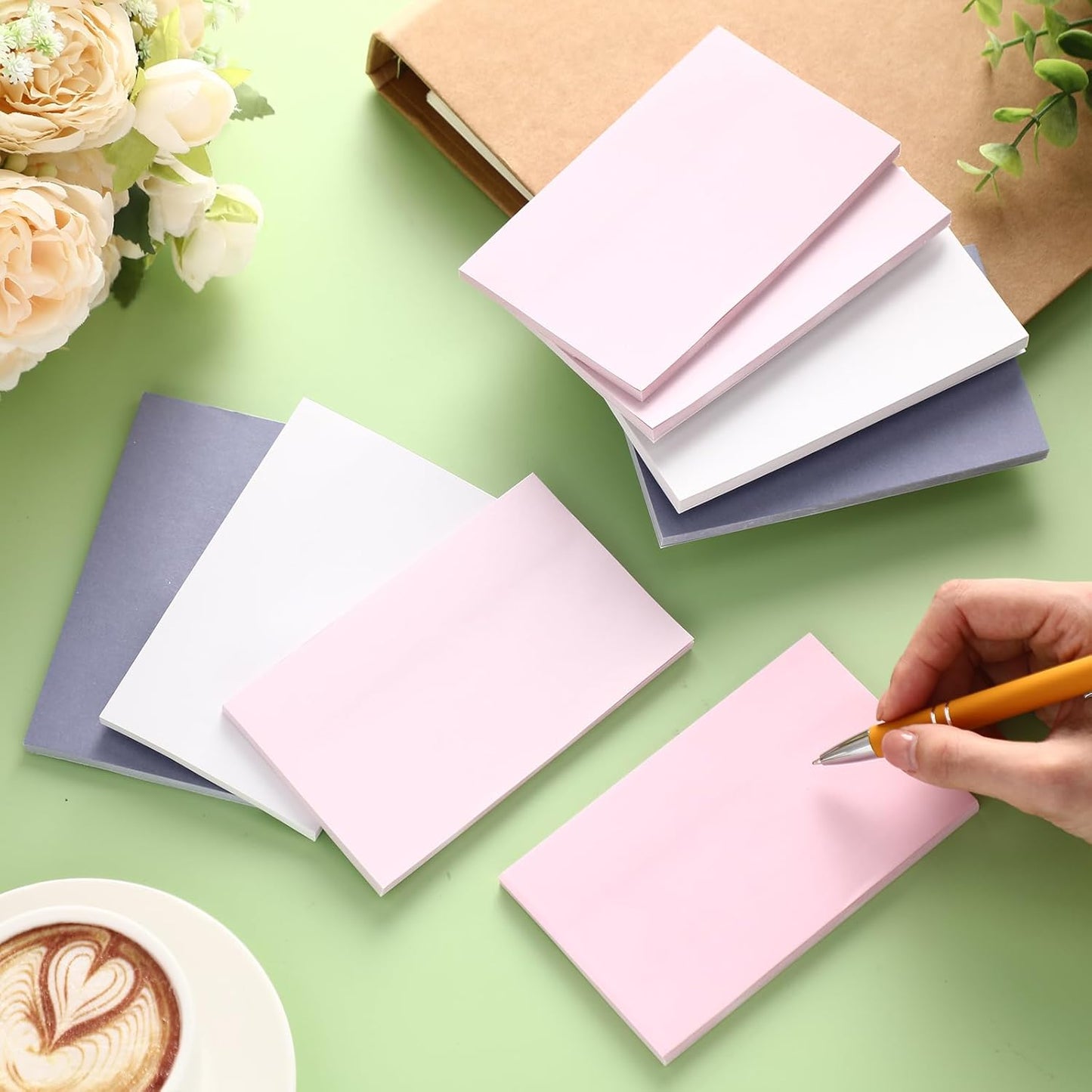 Fainne 8 Pack Sticky Notes Bulk Back to School Supplies Self Stick Note Pads Paper Memo for Office First Day of School Student Teacher Essentials (3 x 5 Inch,Mixed Color)