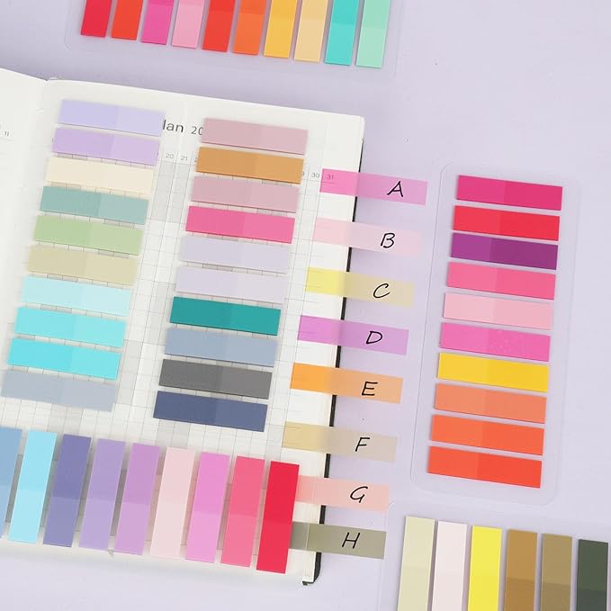 4200 Pcs Sticky Tabs - Colorful Book Tabs, Transparent Sticky Tabs for Books, Sticky Note Tabs, Page Markers Tabs, Book Markers, Page Tabs, Book Tabs for Annotating Books, Book Sticky Tabs