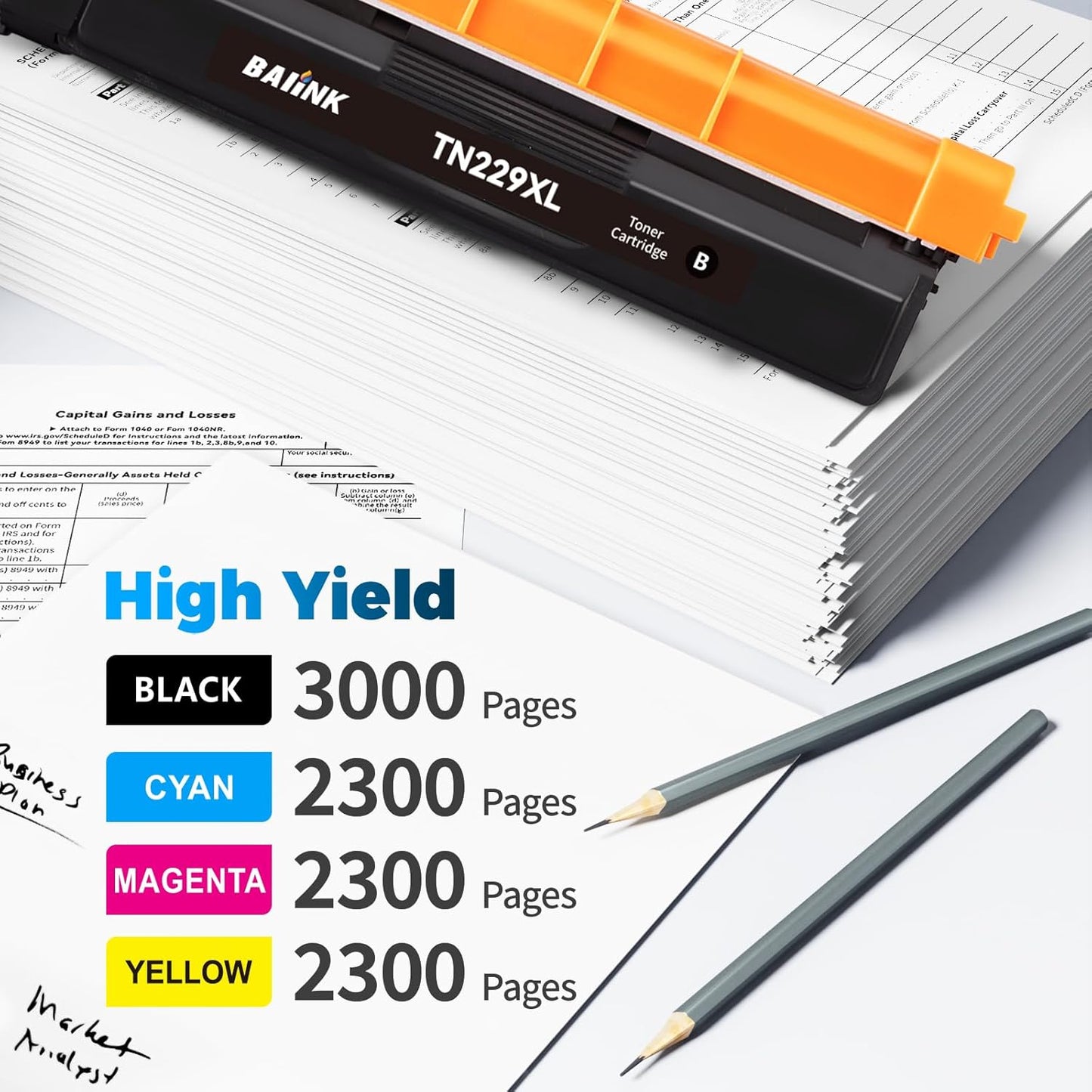 Compatible Toner Cartridges Replacement for Brother TN229XL TN-229XL TN229 XL 229 229XXL Compatible for MFC-L3780CDW MFC-L3720CDW HL-L3280CDW HL-L3220CDW HL-L3300CDW HL-L3295CDW Printer