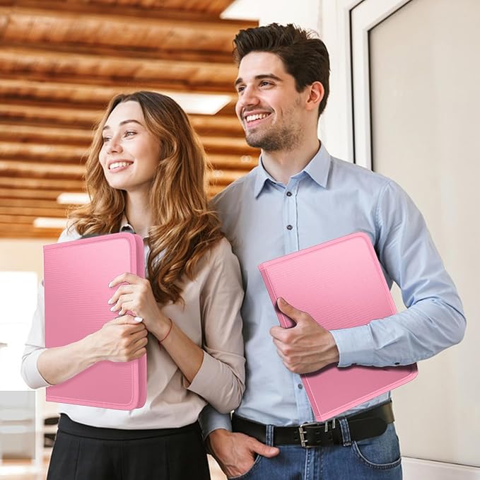 Fireproof Accordion File Organizer, Portable Expanding File Folder with Waterproof Zipper&Labels, Pink Document Organizer with 13 Pockets, File Organizer for Important Document/Paper Storage