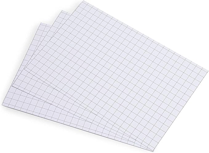 Stockroom Plus Grid Ruled Index Cards (4x6 Inches, White, 300 Pack)