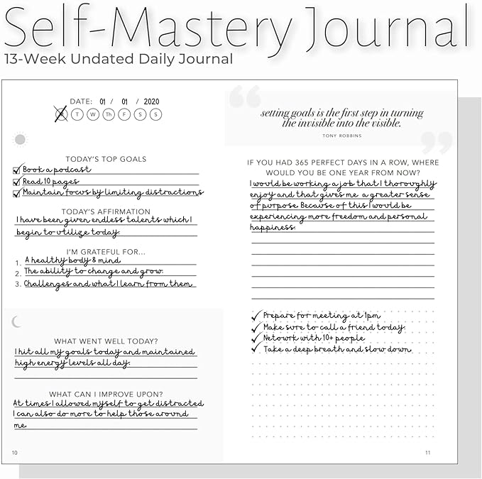 Self-Mastery Journal for Men - Gratitude Journal – 5 Minute Journal - Reflection Manifestation Journal for Mindfulness – Goal/Guided Gratitude Journal for Women & Men (Olive, Self Care Journal)