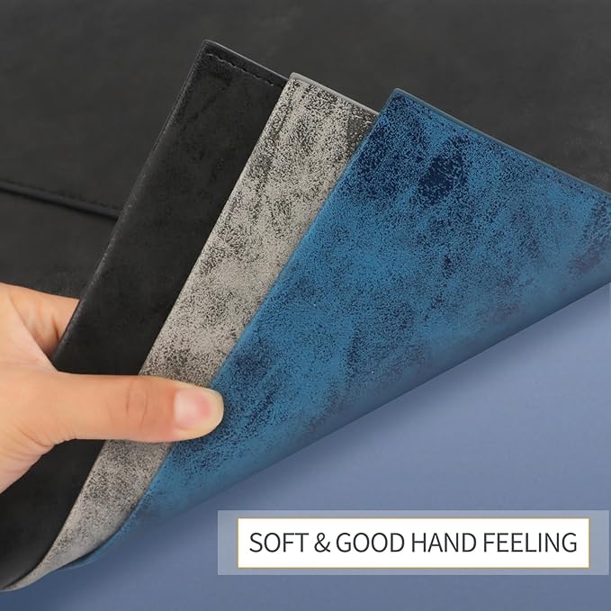 Toplive Document File Folder, Waterproof Thin PU Leather A4 Envelope Folder File Document Organizer Storage Case, Filing Envelope Folder with Magnetic Closure, Ash Brown