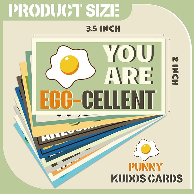 Yeaqee 240 Pcs Employee Appreciation Kudos Cards Funny Blank Back Motivational Card Encouragement Thank You Note Recognition Card for Teacher College Affirmation Gift(Funny)