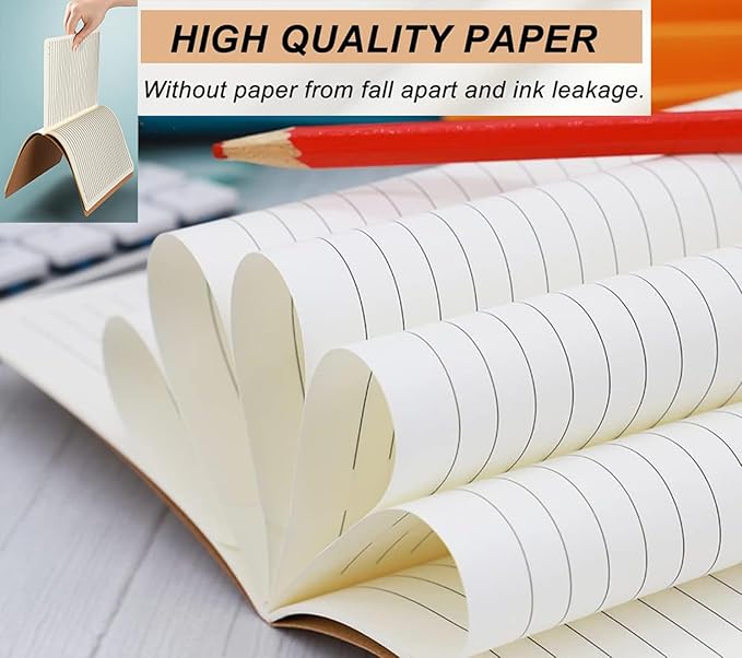 48 Pack A5 Kraft Notebook,Lines Pages - 60 Pages (30 Sheets), Wide Ruled,8.3”x 5.5” Small Kraft Notebook