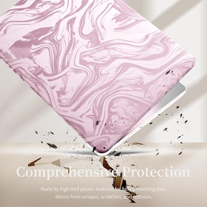 Velvet Pink Ripple Design for MacBook Pro 13 inch Case A2338 A2289 A2251 A2159 A1989 A1708 A1706 (2024-2016)