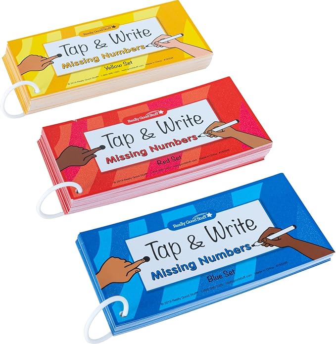 Really Good Stuff Tap and Write Missing Numbers - 123 Cards