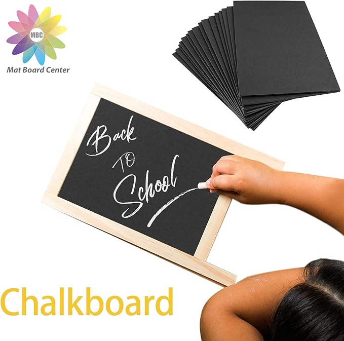 Mat Board Center, Pack of 10 Acid-Free Foam Boards, 12x16 inch Black Foam Boards, 3/16" Thick
