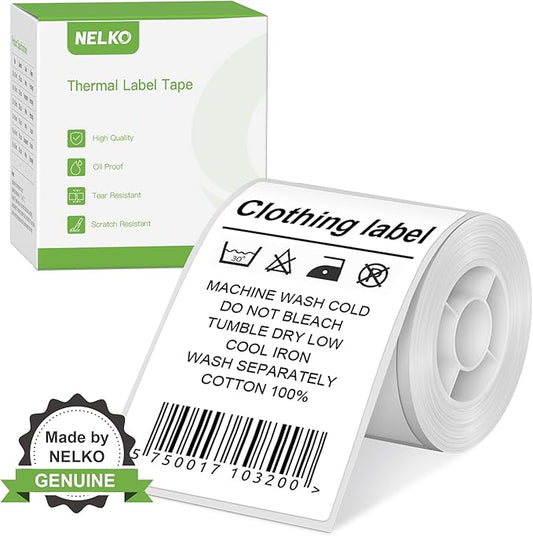 Thermal Labels for Nelko PM220 Label Maker, 2'' x 3.15'' (50x80mm) Thermal Sticker Label, Waterproof, Multi-Purpose Label Tape, 1 Roll of 100 Self-Adhesive Thermal Paper (White)