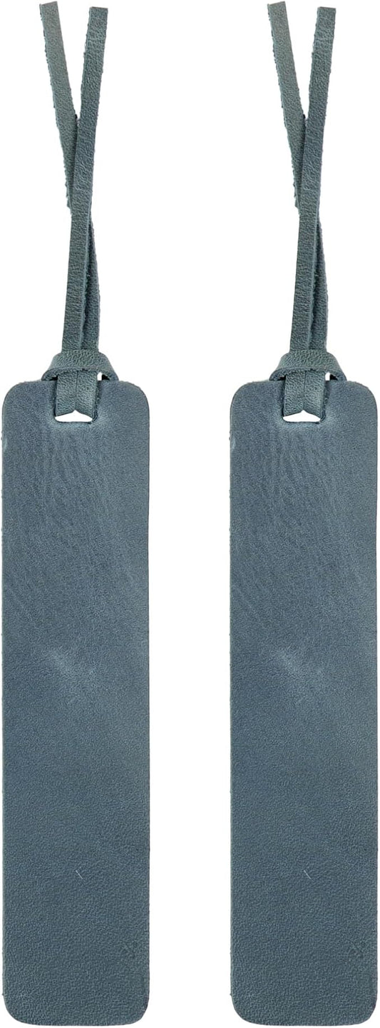 Londo Genuine Leather Handmade Bookmark (Set of 2) (Knotted, Blue)