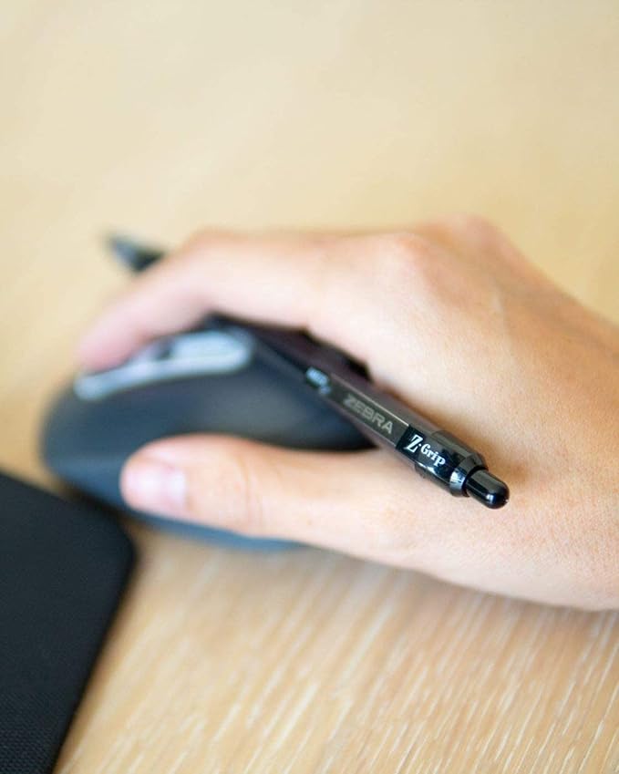 Zebra Pen Ballpoint - Pack Of 40 Black Z-grip Retractable Fine Point 0.7 mm