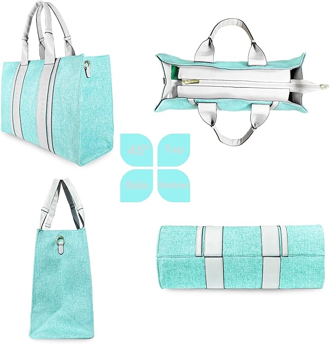 Tote Bag Fashion Canvas Bag for 15.6'' Laptop Large Capacity Briefcase for Women Office Travel College