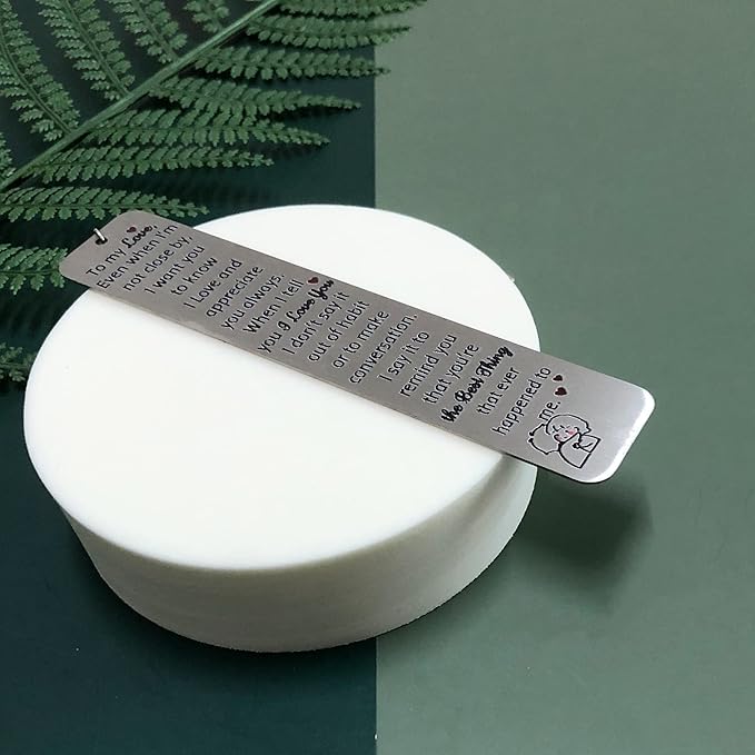 to My Love Bookmarks for Women Men Birthday Gifts Wife Husband Bookmark Romantic Valentines Day Present Wedding Anniversary Personalized Book Lover Boyfriend Girlfriend Engagement Christmas Keepsakes