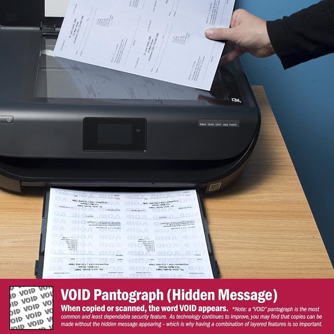 DocuGard Standard Medical Security Paper for Printing Prescriptions and Preventing Fraud, CMS Approved, 6 Security Features, Laser and Inkjet Safe, Blue/Canary 2-Part, 8.5 x 11, 24 lb., 250 Sets (04544)