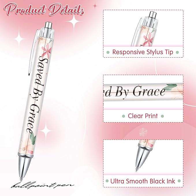 Colarr 24 Pcs Christian Bulk Gifts for Women Men Bible Verse Pens and Notebooks Religious Easter Gifts Scripture Ballpoint Pens Journals Sunday School Church Inspirational Study Supplies(Delicate)