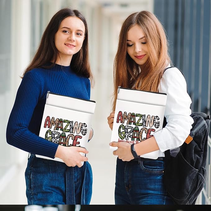 Inspirational Western Faith Christian Gifts Book Sleeve Book Cover Religious Cowgirl Accessories for Women Therapist BFF Friendship Christmas Birthday Book Lovers Gifts Book Protector with Zipper