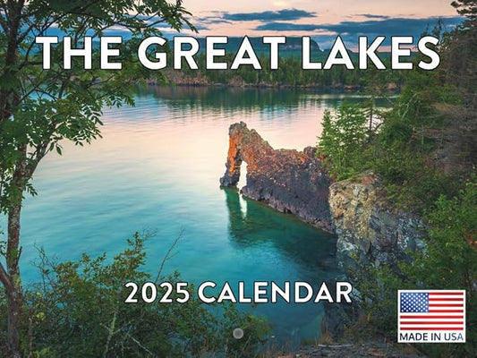 The Great Lakes Calendar 2025 Michigan Monthly Wall Calender 12 Month | American Made In The USA