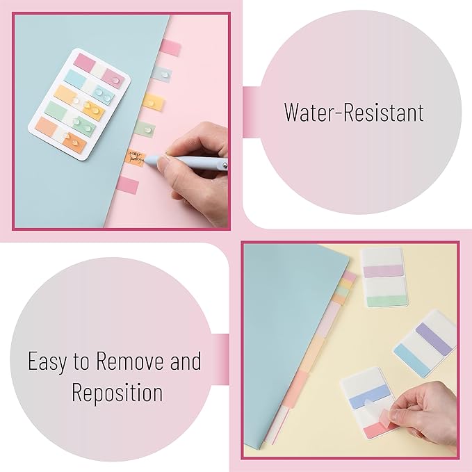 Mr. Pen- Sticky Index Tabs, 500 Pcs, 21 Sets, Colorful Sticky Tabs for Notebooks, Page Markers, Page Tabs for Binders, Page Tabs Sticky Tabs for Books, Notebook Tabs, Book Sticky Tabs for Notebooks