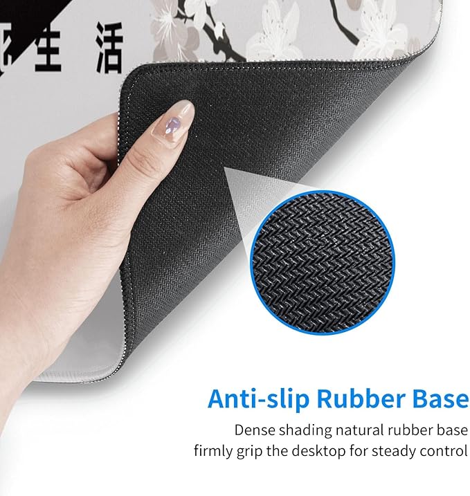 Extended Gaming Mouse Pad, Large Gaming Mouse Waterproof with Stitched Edges, Non-Slip Desktop Pad for Home and Office, Level Up Your 31.5x11.8 Inch… (Black and White Life)