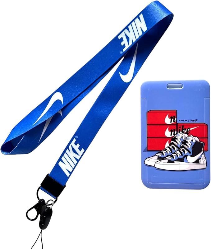 AllStyle By Patel Neck Strap Compatible Lanyard With ID Holder Suitable for Women Men Kids (Blue Lanyard + SkyBlue ID Holder)