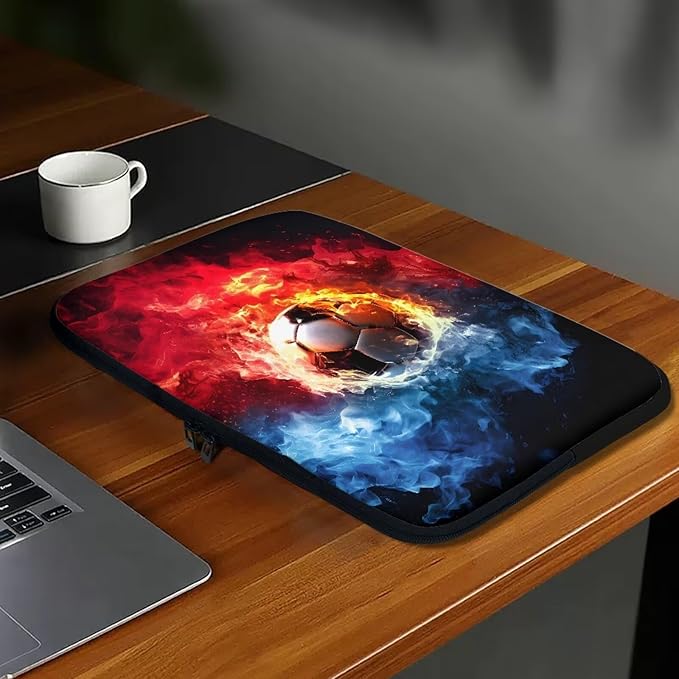 Football Laptop Sleeve for Men Boys 13 inch Lap Top Case Slightly Laptop Pouch with Humanize Design Computer Carrying Case Easy to Clean Laptop Accessories Water and Flame Tablet Bag