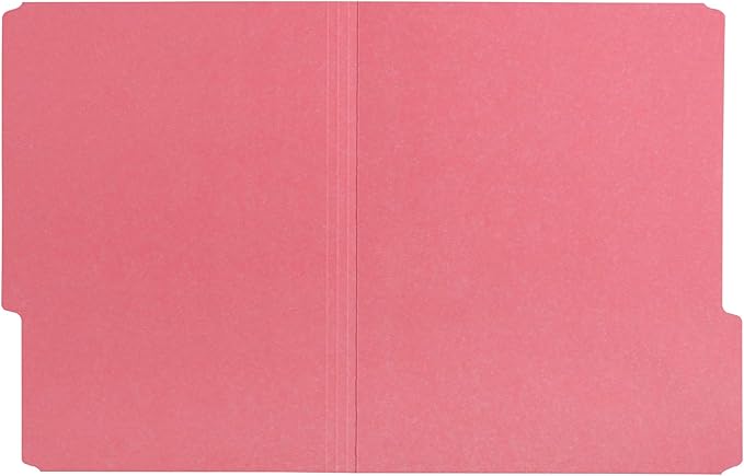 Amazon Basics File Folders, Letter Size, 1/3 Cut Tab, Red, 36-Pack