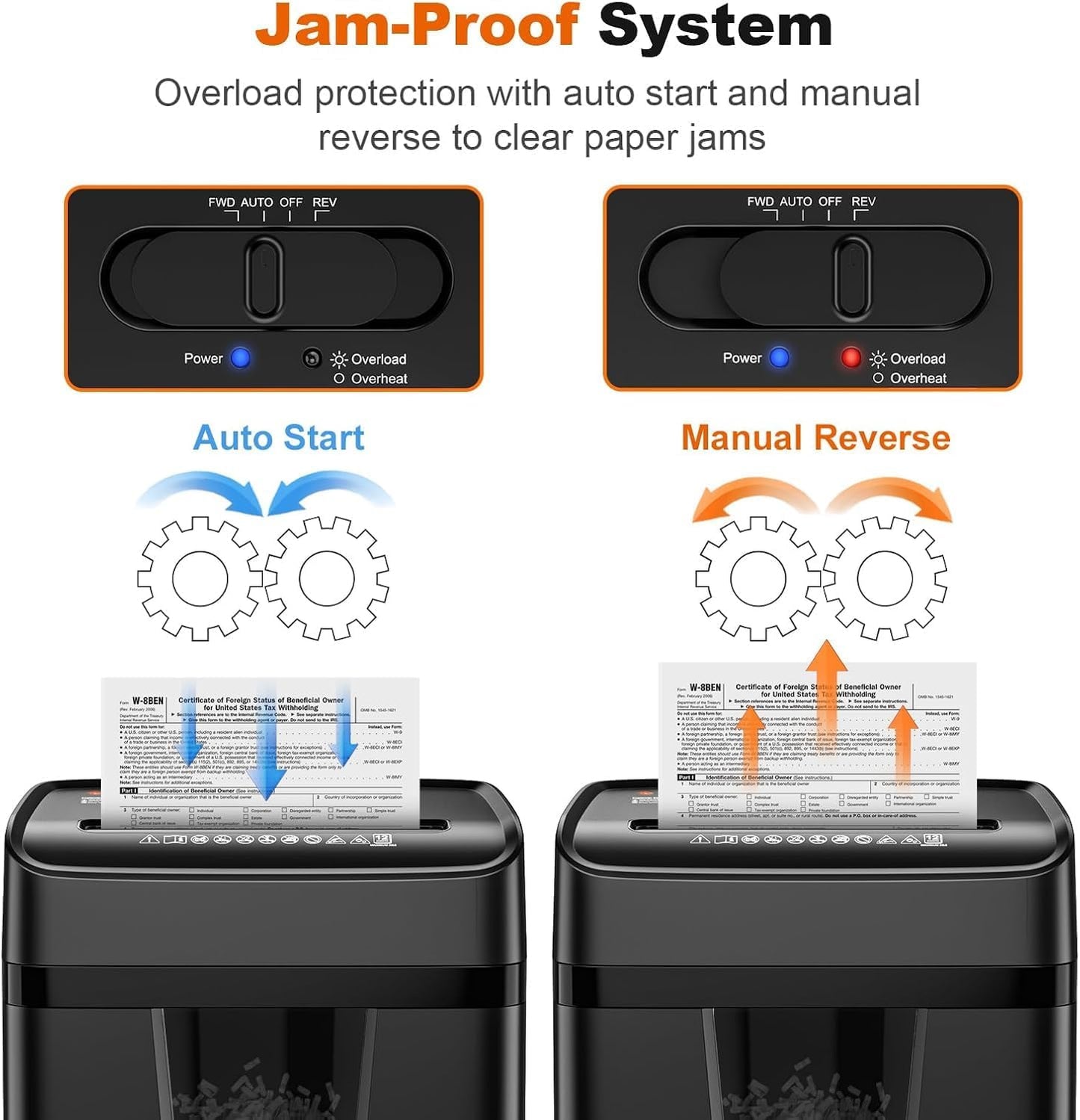 Bonsaii Paper Shredder for Home Office, 12-Sheet Heavy Duty Cross Cut Shredders for Home with 5.5 Gal Pullout Bin, Paper Shredding Machine for Document/CD/Credit Card,P-4 Security(C282-A New Version)