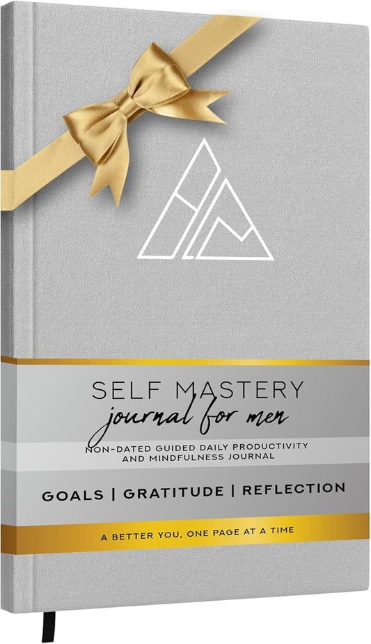 Self-Mastery Journal for Men - Daily Productivity Journal for Happiness, Gratitude Journal, Mindfulness, Self Care & Reflection – Goal Journal, Guided Journal for Men & Women – Inspirational Journal