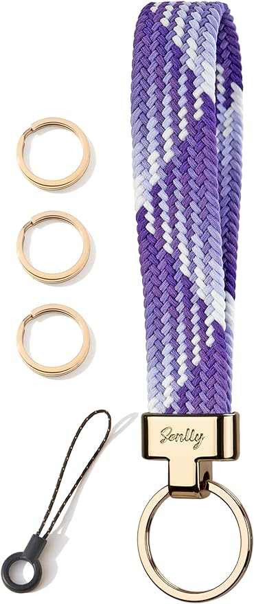 SENLLY Wristlet Lanyard, Stretchy Keychain Holder, Original Elastic Anti-Drop Design Keyring