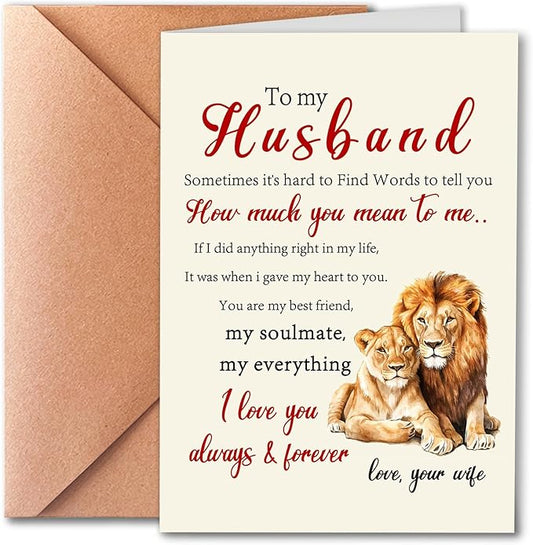 Funny Birthday Card, Romantic Birthday Gift for Husband, Unique Sweet Birthday Card, Thank You Husband Birthday Card, Happy Birthday To My Husband