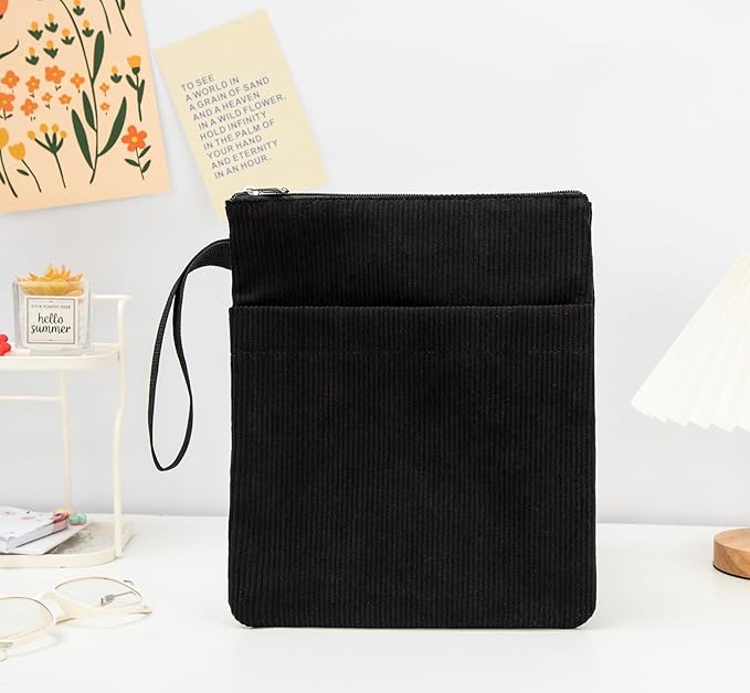 Book Sleeve, Book Covers for Paperbacks with Zipper, Book Lover Gifts