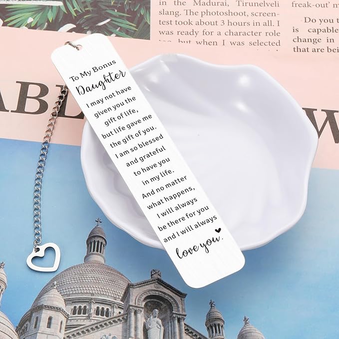 Stocking Stuffers for Teens Girls 16-18, Bonus Daughter Gifts, Daughter in Law Bookmark Gifts, Unbiological Daughter Gifts, Daughter Birthday Gifts from Mom, Bonus Daughter Christmas Gifts